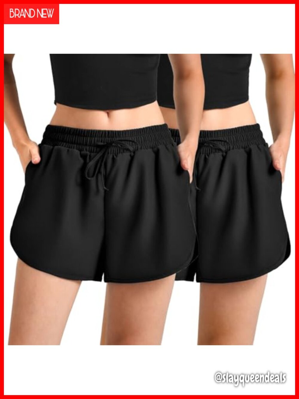 2 Pack Women's Athletic Running Shorts Quick Dry High Rise Loose Fit with